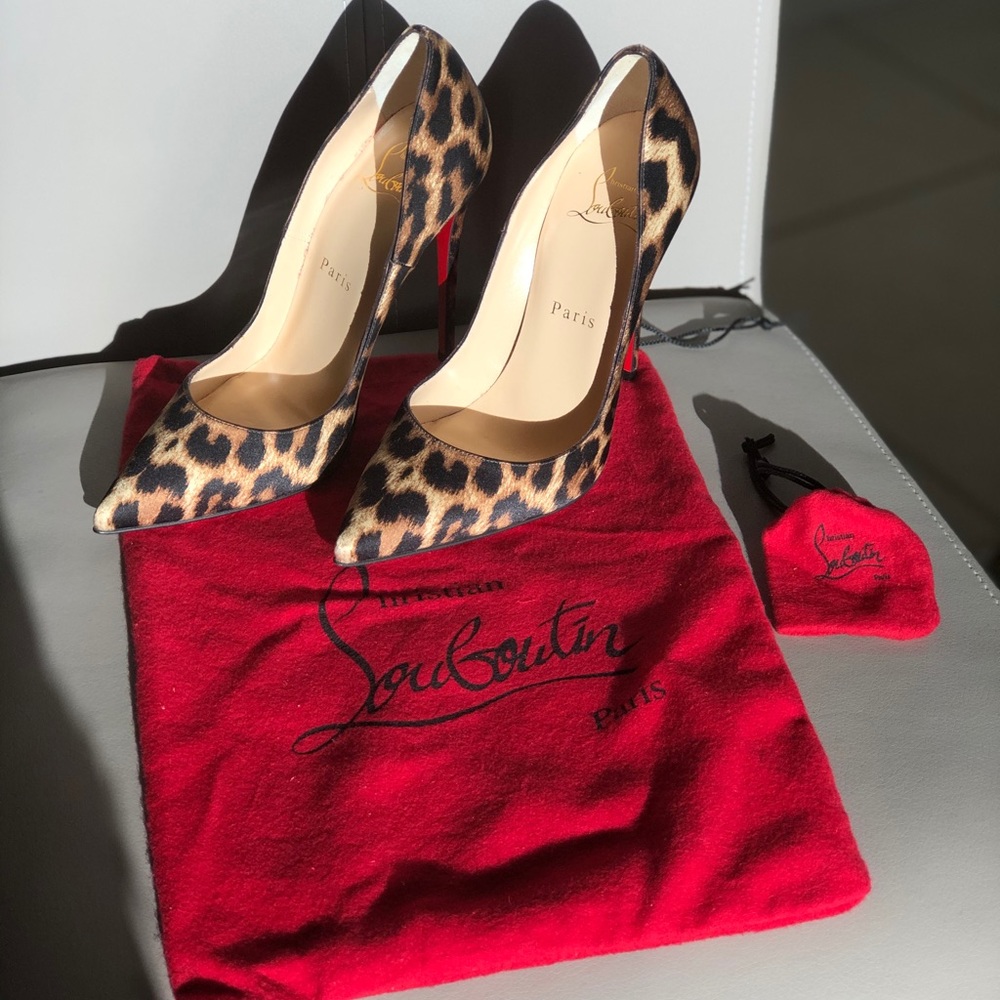 NWT Christian Louboutin Cheetah Print 5” Heel